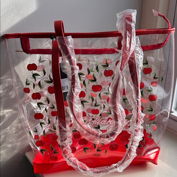 Ed Hardy Cherry Red Transparent Tote - Picture 2 of 4